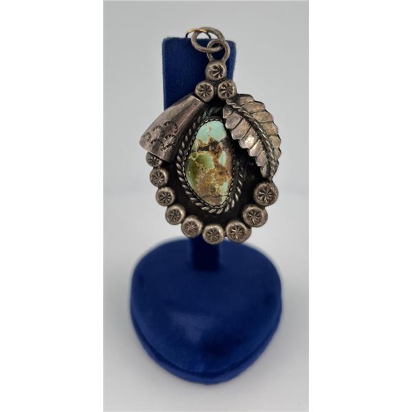Navajo Sterling Turquoise Necklace Pendant