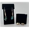 Image 2 : Navajo Sterling Silver Turquoise Earrings