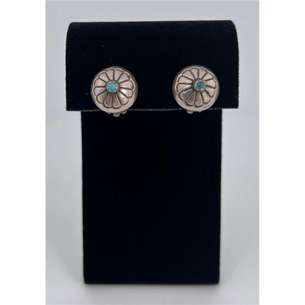 Navajo Sterling Silver Turquoise Earrings