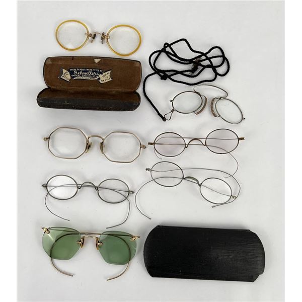 Group of Antique Spectacles Glasses