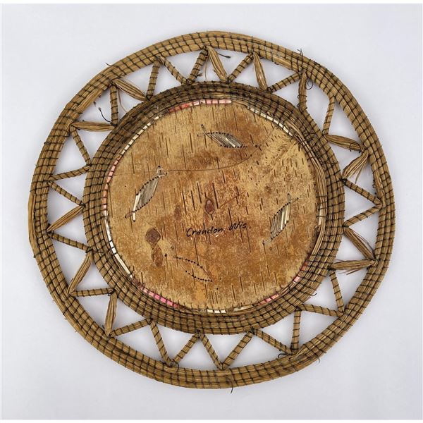 Antique Ojibwe Indian Birch Bark Plaque