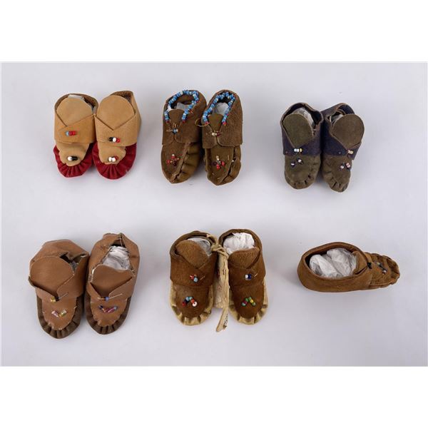 Group of Miniature Baby Indian Moccasins