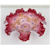 Victorian Ruffled Glass Brides Bowl