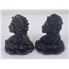 Antique Cast Iron Indian Head Bookends