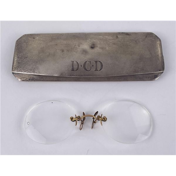 Antique Spectacles in Sterling Silver Case