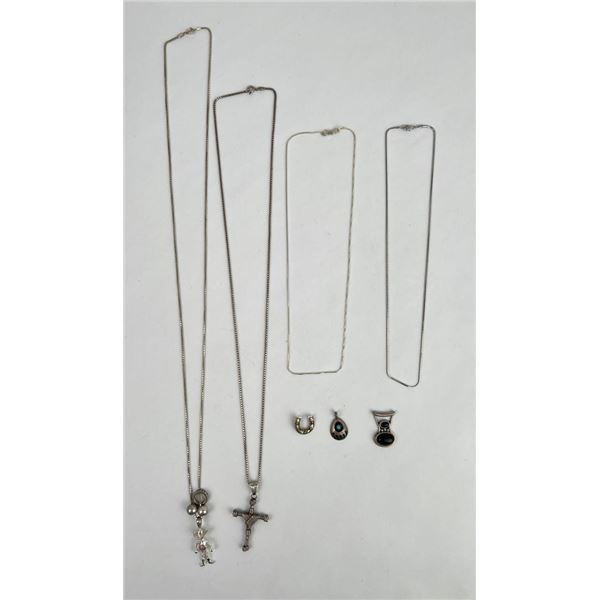 Lot of Sterling Silver Necklaces and Pendants