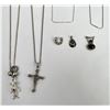 Image 2 : Lot of Sterling Silver Necklaces and Pendants
