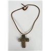 Image 3 : Navajo Hammered Concho Cross Necklace