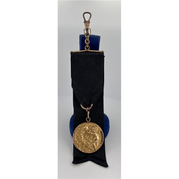 Art Nouveau Mourning Watch Fob
