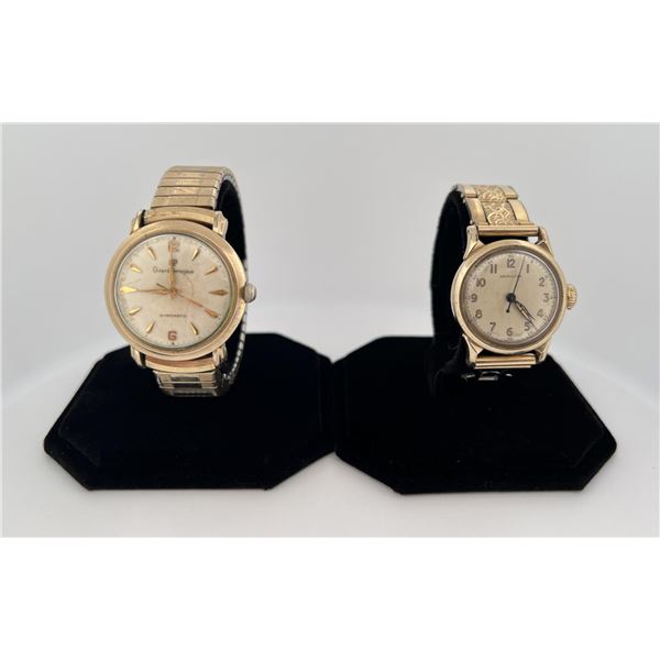 Pair of Vintage Watches Girard Perregaux Hamilton