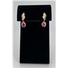 Image 3 : Sterling Silver Synthetic Ruby Jewelry Suite