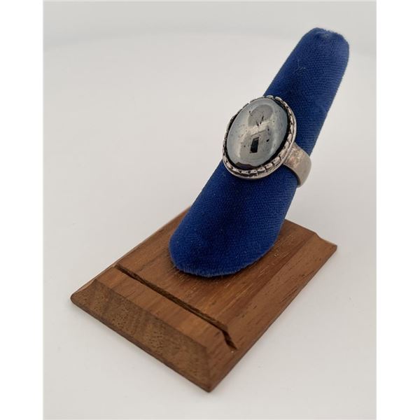 Navajo Sterling Silver Magnetite Ring