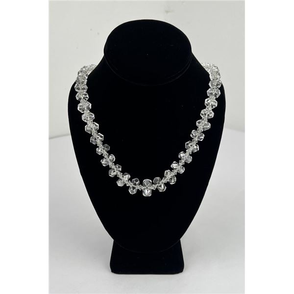 Art Deco Glass Faceted Bead Necklace