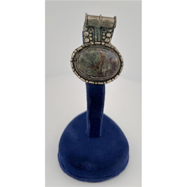 Bohemian Moss Agate Necklace Pendant