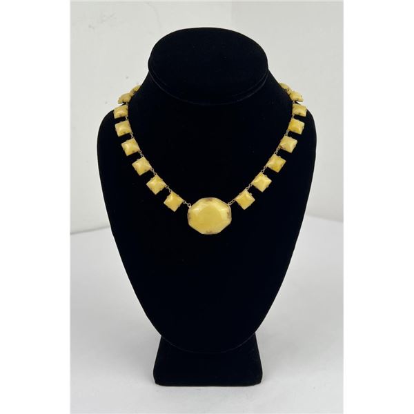 Mid Century Yellow Necklace