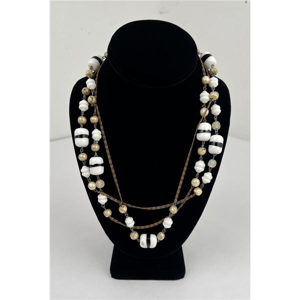 Art Deco Glass Bead Necklace
