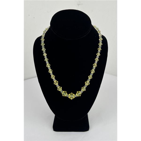 Art Deco Glass Faceted Bead Necklace