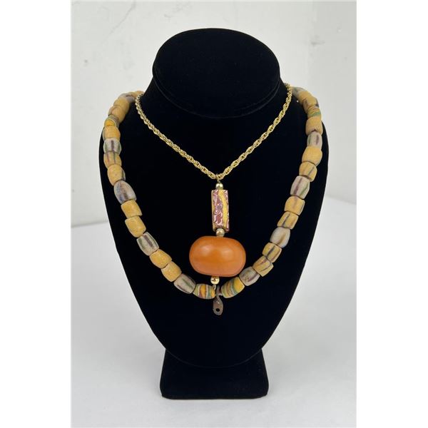 Pair of African Trade Bead Necklaces