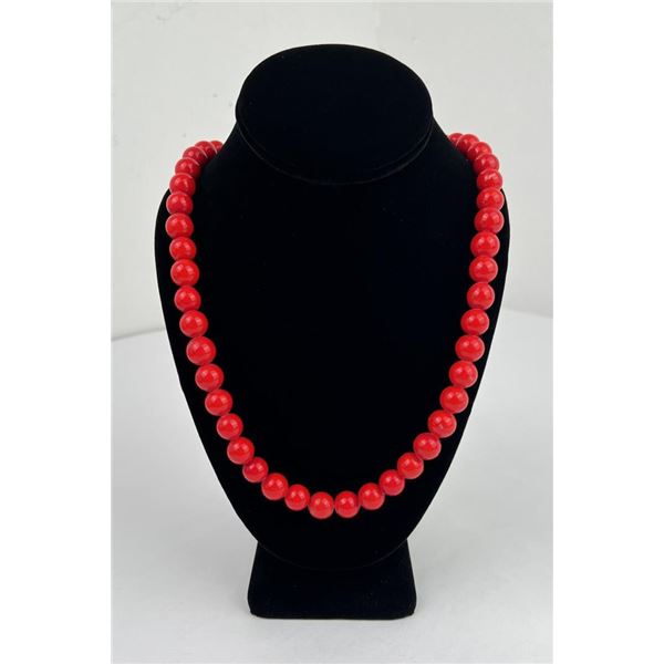 Red Glass Trade Bead Necklace