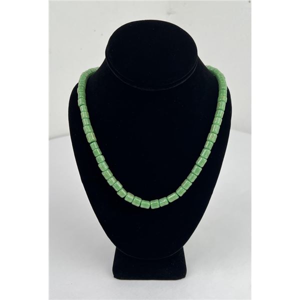 Green Glass Trade Bead Necklace