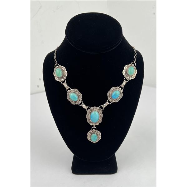 Navajo Sterling Silver Turquoise Necklace