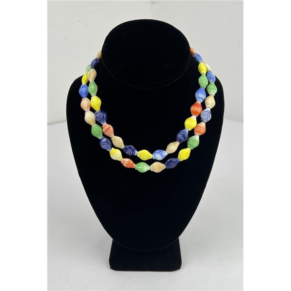Whimsical Mid Century Glass Bead Necklace