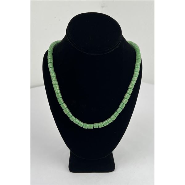 Green Glass Trade Bead Necklace