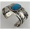 Image 3 : Navajo Sterling Silver Turquoise Bracelet