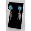 Image 1 : Navajo Turquoise Sterling Silver Earrings