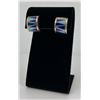 Image 1 : Zuni Opal Lapis Inlay Sterling Silver Earrings