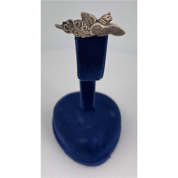 Chinese Phoenix Sterling Silver Brooch