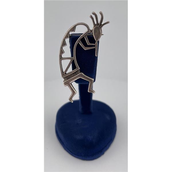 Navajo Kokopelli Sterling Silver Brooch