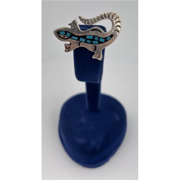 Taxco Mexico Lizard Sterling Silver Brooch