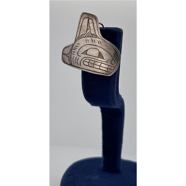 Haida Indian Sterling Silver Brooch Pendant