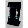 Image 1 : Navajo Turquoise Lapis Sterling Silver Earrings