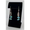 Image 2 : Navajo Turquoise Lapis Sterling Silver Earrings