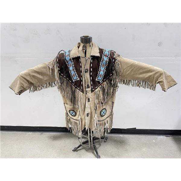 Rendezvous Beaded Leather Fringed Jacket