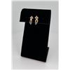 Image 1 : 14k Gold Diamond and Spinel Earrings