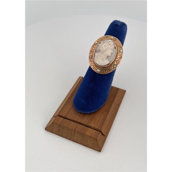 Victorian 10k Gold Cameo Ring