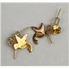 Image 3 : 14k Gold Hummingbird Earrings