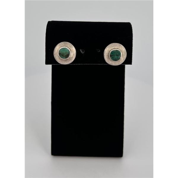 Navajo Turquoise Sterling Silver Earrings