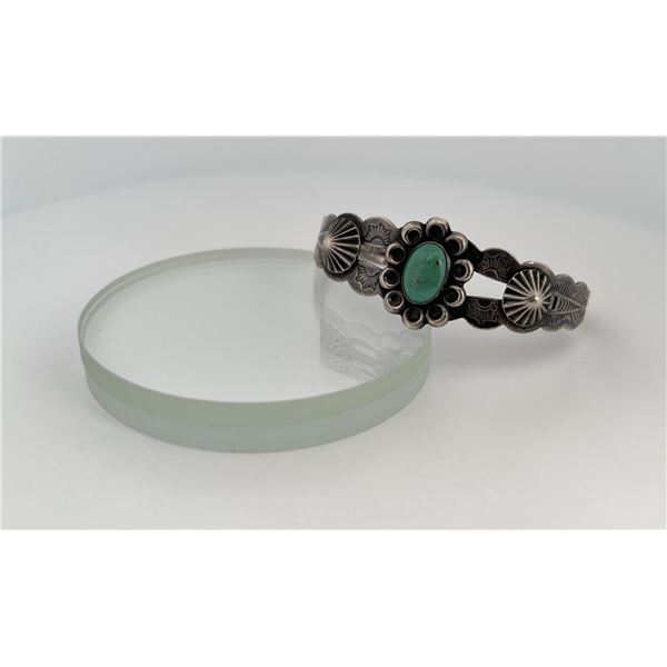 Navajo Sterling Silver Turquoise Bracelet