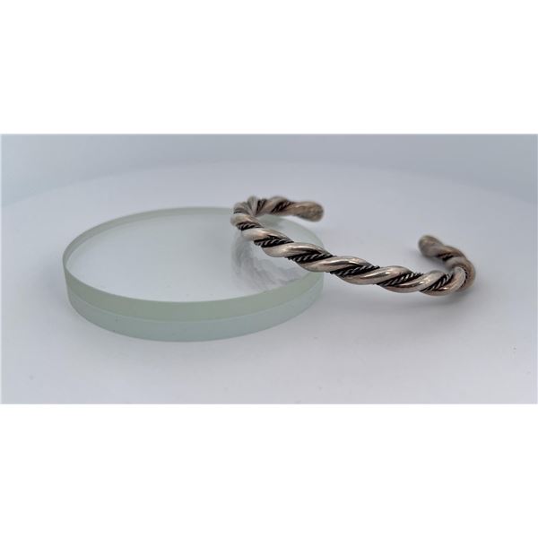 Navajo Sterling Silver Twisted Bracelet