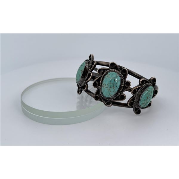 Navajo Sterling Silver Turquoise Bracelet