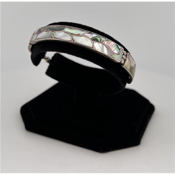 Sterling Silver Abalone Inlay Bracelet