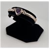 Image 1 : Sterling Silver Amethyst Heart Bracelet