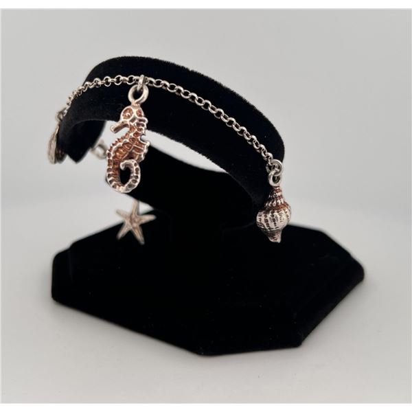 Sterling Silver Sea Charm Bracelet