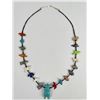 Image 3 : Large Chunky Zuni Turquoise Fetish Necklace