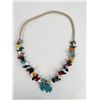 Image 2 : Large Chunky Zuni Turquoise Fetish Necklace