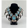 Image 2 : Sterling Turquoise Bear Claw Squash Blossom